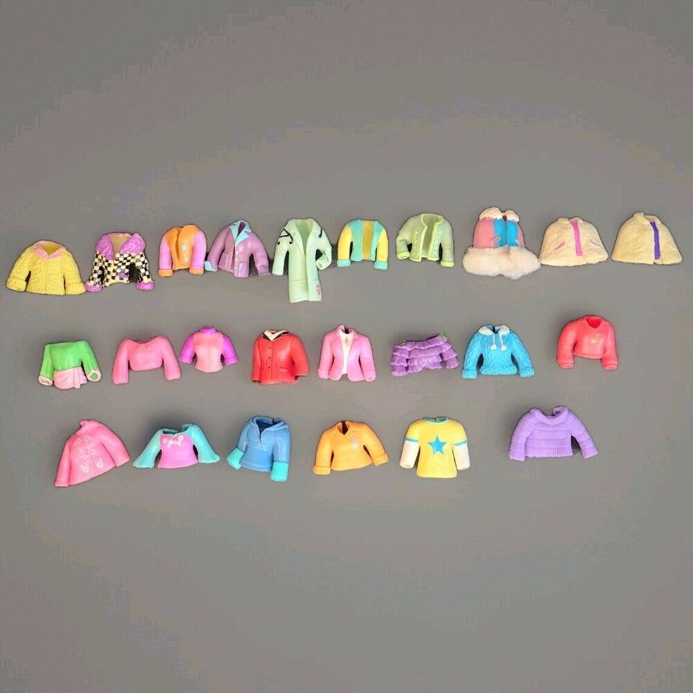 Vintage Polly Pocket Long Sleeve Tops & Jackets Lot - 24 Piece Collection